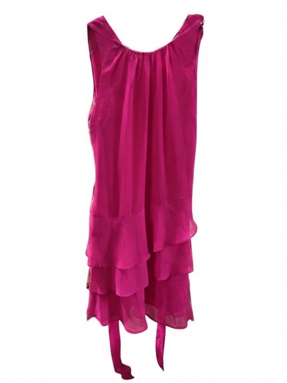 1. State Women's Fuchsia Tiered Maxi Dress